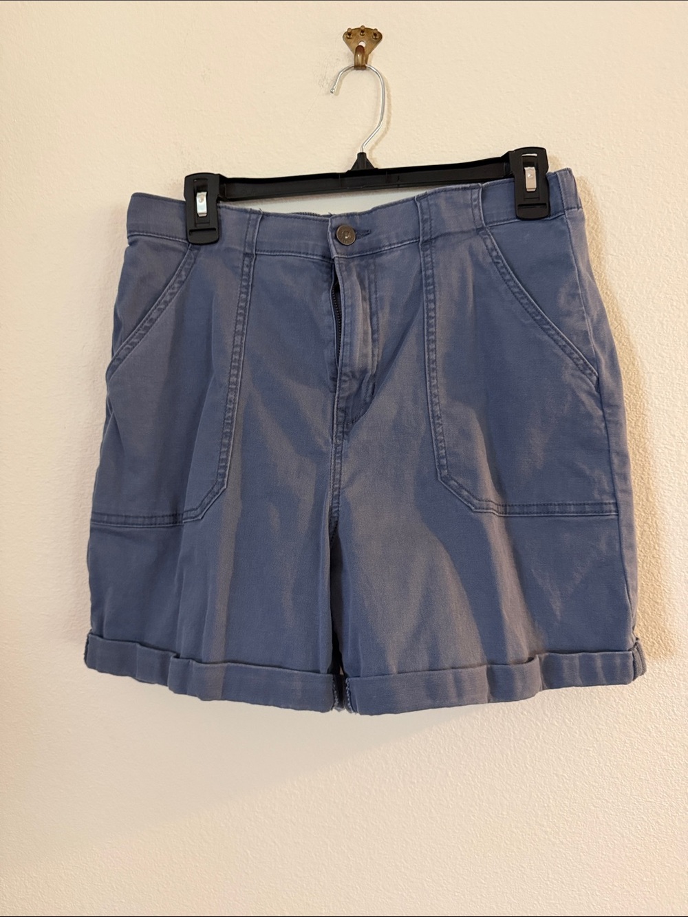 Gloria Vanderbilt Slate Blue Rolled-Hem Women's Shorts